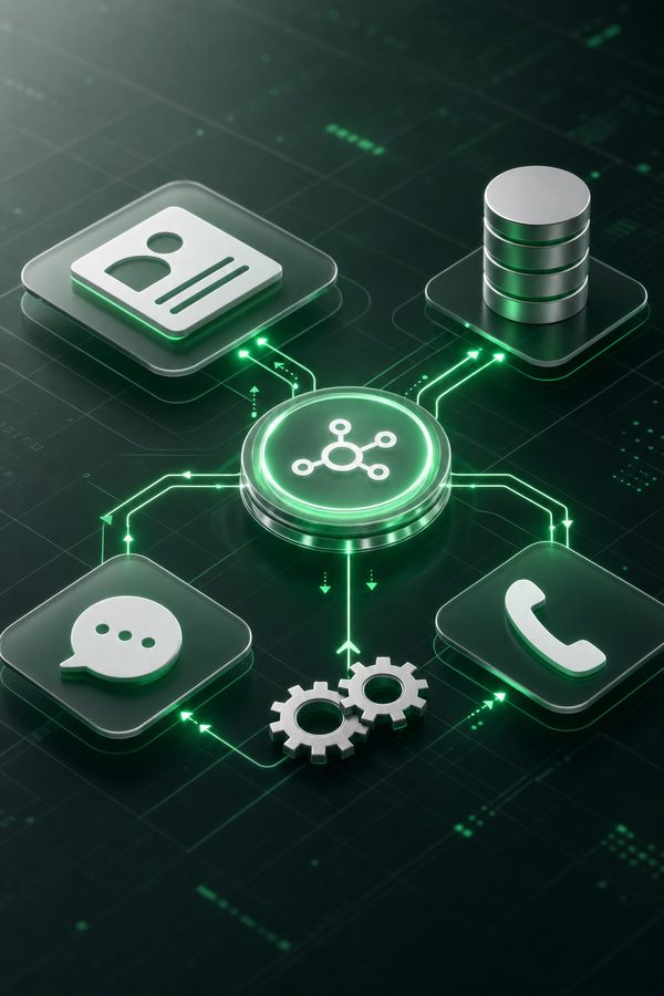 Интеграции CRM, 1С, мессенджеров и телефонии